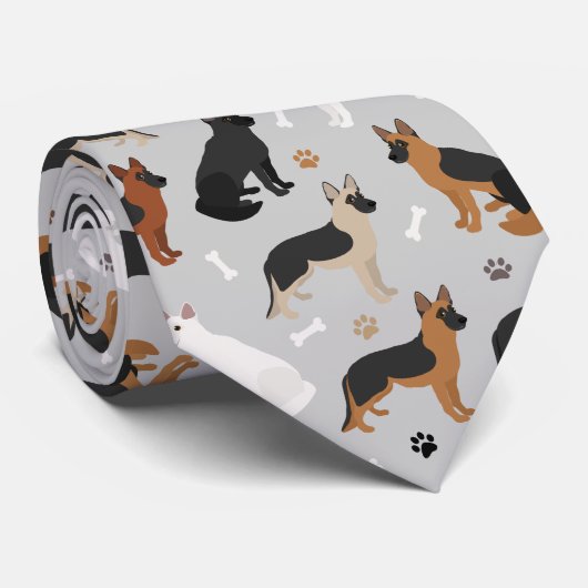 Deutsche Schäferknochen und Klauen Krawatte (Gerollt)