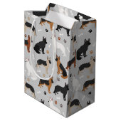 Deutsche Schäferknochen und Klauen Mittlere Geschenktüte (Rückseite Schrägansicht)