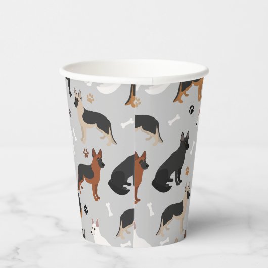 Deutsche Schäferknochen und Klauen Pappbecher (Rechts)