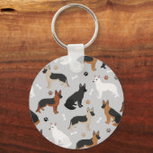 Deutsche Schäferknochen und Klauen Schlüsselanhänger (Vorderseite)