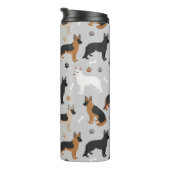 Deutsche Schäferknochen und Klauen Thermosbecher (Nach rechts gedreht)