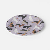 Deutsche Schäferknochen und -papierplatte Pappteller (Schrägansicht)