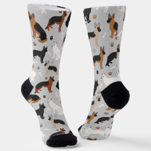 Deutsche Schäferknochen und Paws Socken