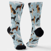 Deutsche Schäferknochen und Paws Socken (Gewinkelt)