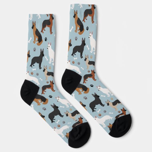 Deutsche Schäferknochen und Paws Socken (Rechts)