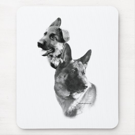 Deutsche Schäferkohle 2 Mousepad (Vorne)