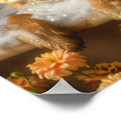 Deutsche Schäferkunst, Deutscher Schäferhund in Ba Poster (Ecke)