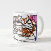 Deutsche Schäferkunst und Rose Jumbo-Tasse (Vorderseite Rechts)