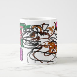 Deutsche Schäferkunst und Rose Jumbo-Tasse