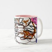 Deutsche Schäferkunst und Rose Zweifarbige Tasse (VorderseiteRechts)