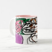 Deutsche Schäferkunst und Rose Zweifarbige Tasse (Vorderseite Links)