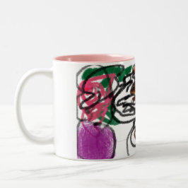 Deutsche Schäferkunst und Rose Zweifarbige Tasse