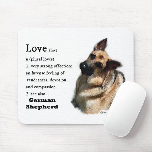 Deutsche Schäferkunstgeschenke Mousepad (Mit Mouse)