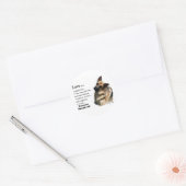 Deutsche Schäferkunstgeschenke Runder Aufkleber (Umschlag)