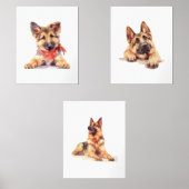 Deutsche Schäfermauer Kunst, Deutsche Hirtendekora Bilderwand Sets (Vorderseite)