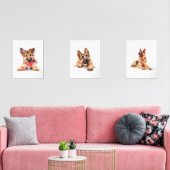 Deutsche Schäfermauer Kunst, Deutsche Hirtendekora Bilderwand Sets (Wohnzimmer)