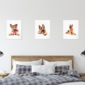 Deutsche Schäfermauer Kunst, Deutsche Hirtendekora Bilderwand Sets (Schlafzimmer)