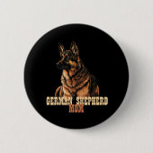 Deutsche Schäfermutter, Hundebesitzermutter, GSD M Button (Vorderseite)