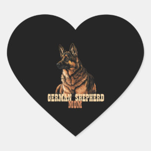 Deutsche Schäfermutter, Hundebesitzermutter, GSD M Herz-Aufkleber