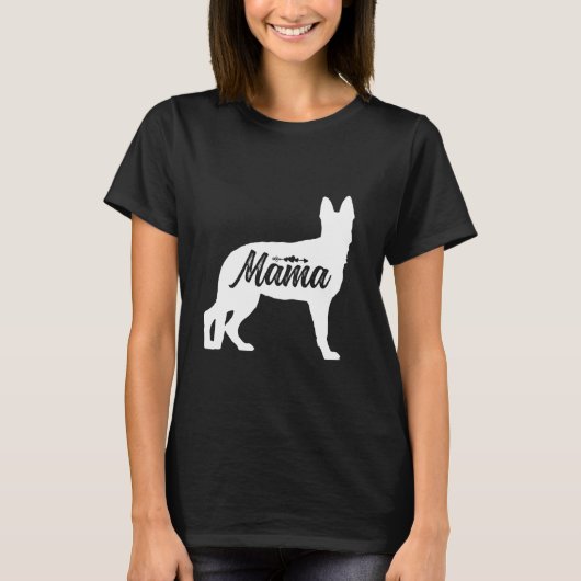 Deutsche Schäfermutter Muttertag Hundebesitzer Fam T-Shirt (Vorderseite)