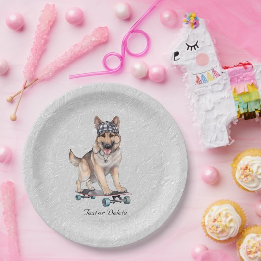 Deutsche Schäferpapierplatte Pappteller (Party)