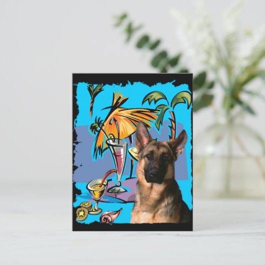 Deutsche SchäferparteiTime Postkarte (Stehend Vorderseite)