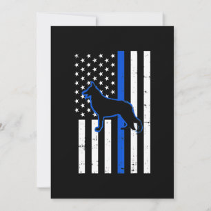 Deutsche Schäferpolizei Hund K9 Patriotic Dankeskarte