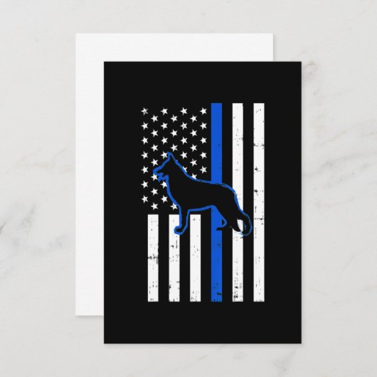 Deutsche Schäferpolizei Hund K9 Patriotic Dankeskarte (Vorne/Hinten)