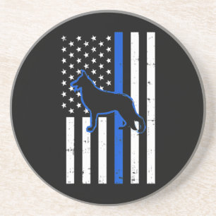 Deutsche Schäferpolizei Hund K9 Patriotic Getränkeuntersetzer