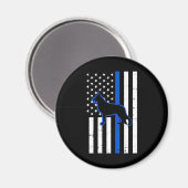 Deutsche Schäferpolizei Hund K9 Patriotic Magnet (Vorderseite/Rückseite)