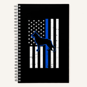 Deutsche Schäferpolizei Hund K9 Patriotic Notizblock