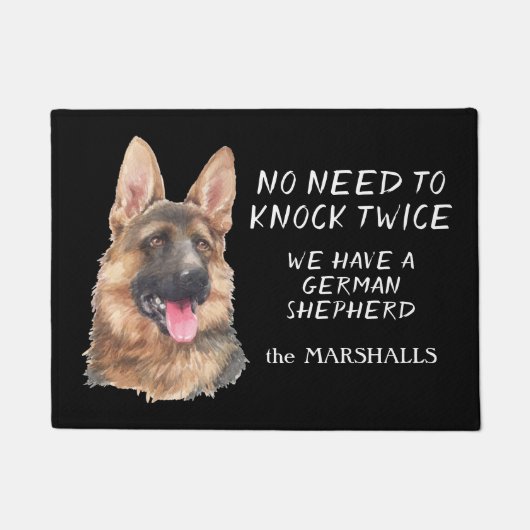 Deutsche Schäferportrait Keine Notwendigkeit zweim Fußmatte (Vorderseite)