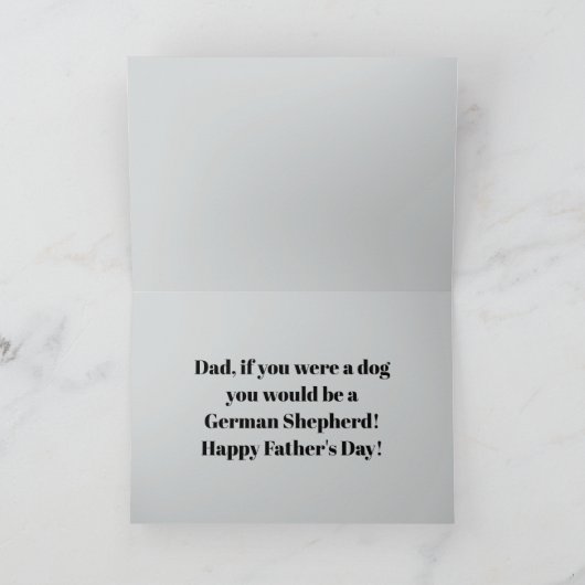 Deutsche Schäfertageskarte Karte (Innenseite)