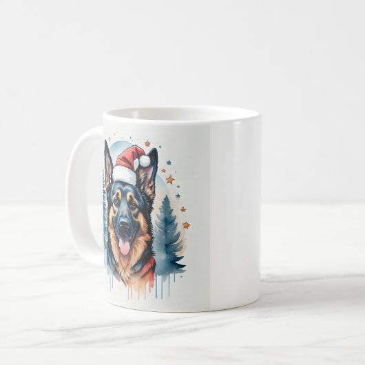 Deutsche Schäferweihnachtsfest-Tasse Kaffeetasse (Vorderseite Links)