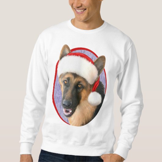 Deutsche Schäferweihnachtsfest-Weihnachtsmannmütze Sweatshirt (Vorderseite)