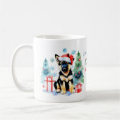Deutsche Schäferweihnachtsgeschenke für Hunde Kaffeetasse (Links)
