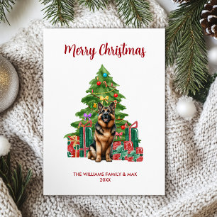 Deutsche Schäferweihnachtskarte Feiertagskarte