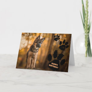 Deutsche Schäferwelpen-Geburtstagkarte. Karte