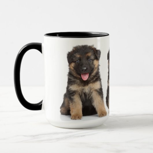 Deutsche Schäferwelpen Tasse (Links)