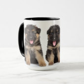 Deutsche Schäferwelpen Tasse (Vorderseite Links)