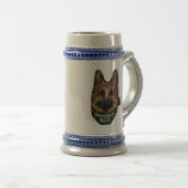DEUTSCHE SCHEPHERDE UNDERDOG BIERGLAS (VorderseiteRechts)