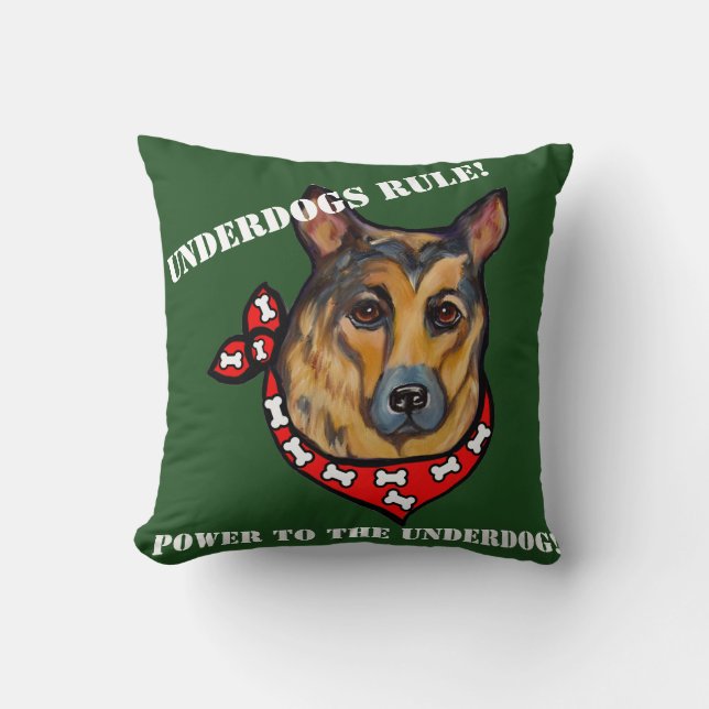 DEUTSCHE SCHEPHERDE UNDERDOG KISSEN (Vorderseite)