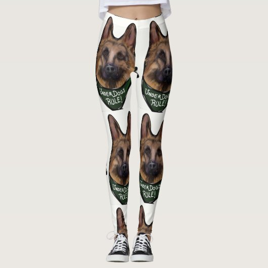 DEUTSCHE SCHEPHERDE UNDERDOG LEGGINGS (Vorderseite)