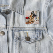 Deutsche Scheune durch Wasserbecken ruhen Button (Beispiel)