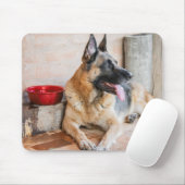 Deutsche Scheune durch Wasserbecken ruhen Mousepad (Mit Mouse)