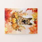 Deutsche Scheune im Herbst personalisiert Puzzle (Horizontal)