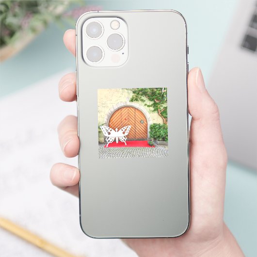Deutsche Schmetterlingstür Aufkleber (Telefon)
