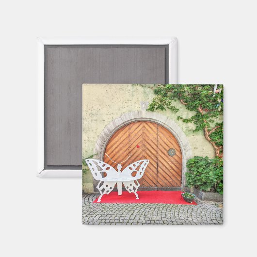 Deutsche Schmetterlingstür Magnet (Vorderseite/Rückseite)