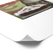Deutsche Schwarzwaldkatze mit Kuchen-Wandkunst Poster (Ecke)