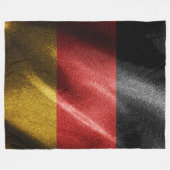 Deutsche Seidenflagge Fleecedecke (Vorderseite (Horizontal))